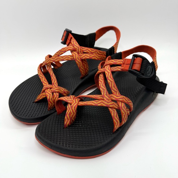 Chaco ZX/2 Dual Adjustable Straps Classic Toe Loop Sandals Orange 7 - Picture 1 of 13